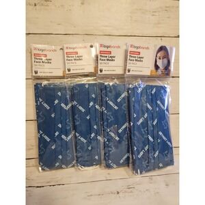 Detroit Lions 3 Layer Face Masks NFL 6 Pack Lot Of 4 Blue Logo Brands